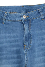 Light Blue Loose Fit Multi-Pocket Jeans Lavish Daily
