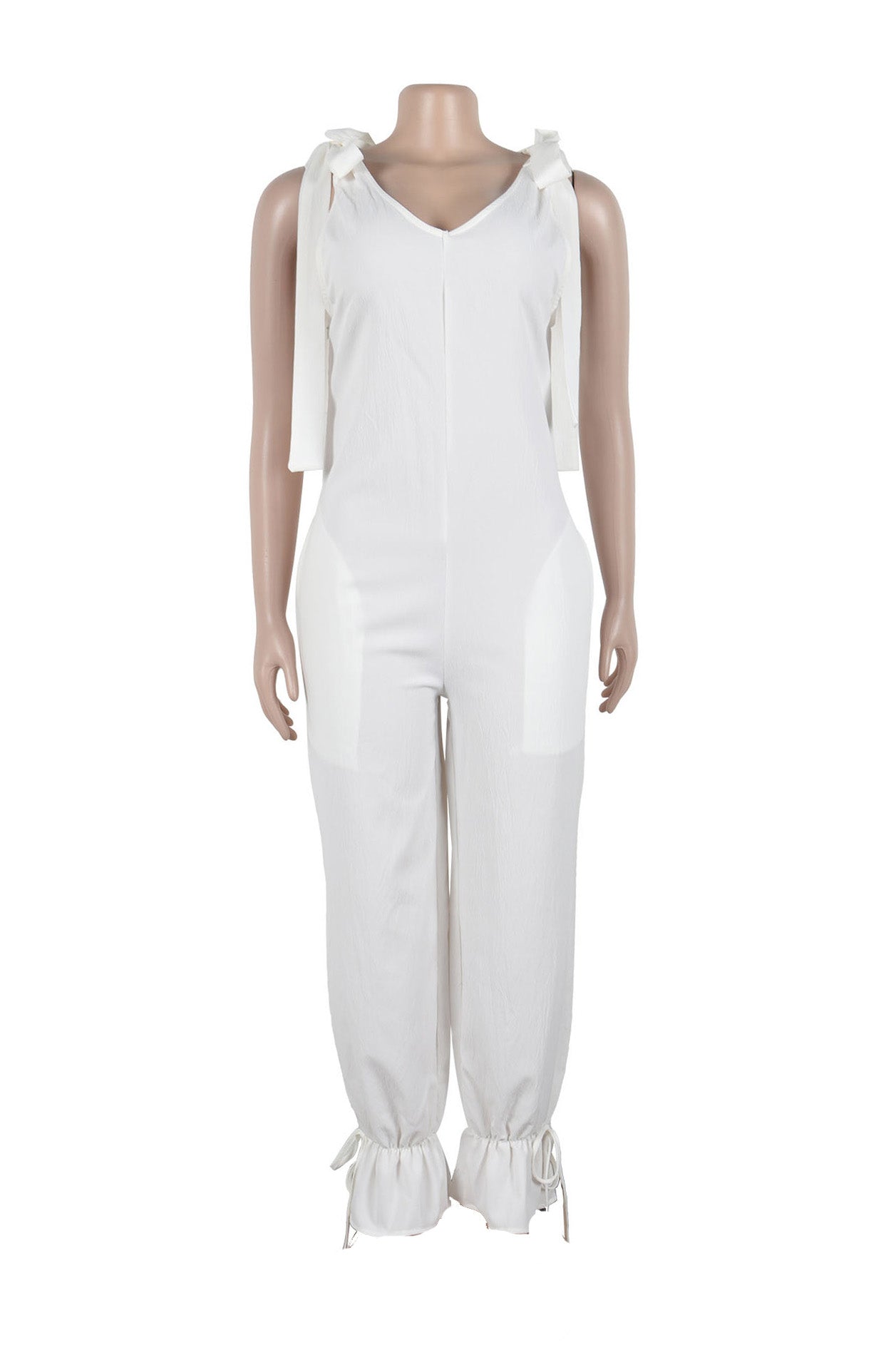 Bandage Casual Style Loose Jumpsuit Lavish Daily