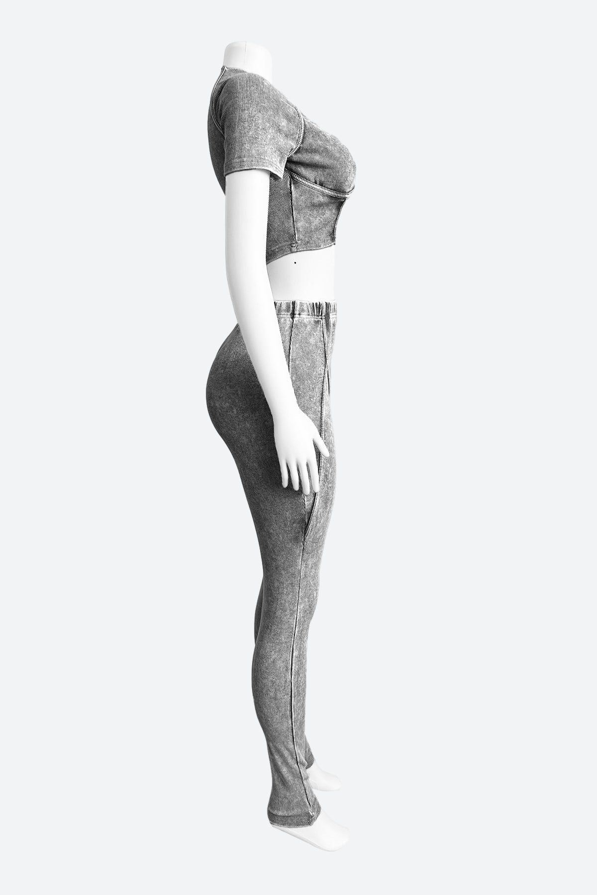 Ribbed Fabric Washed Set Lavish Daily