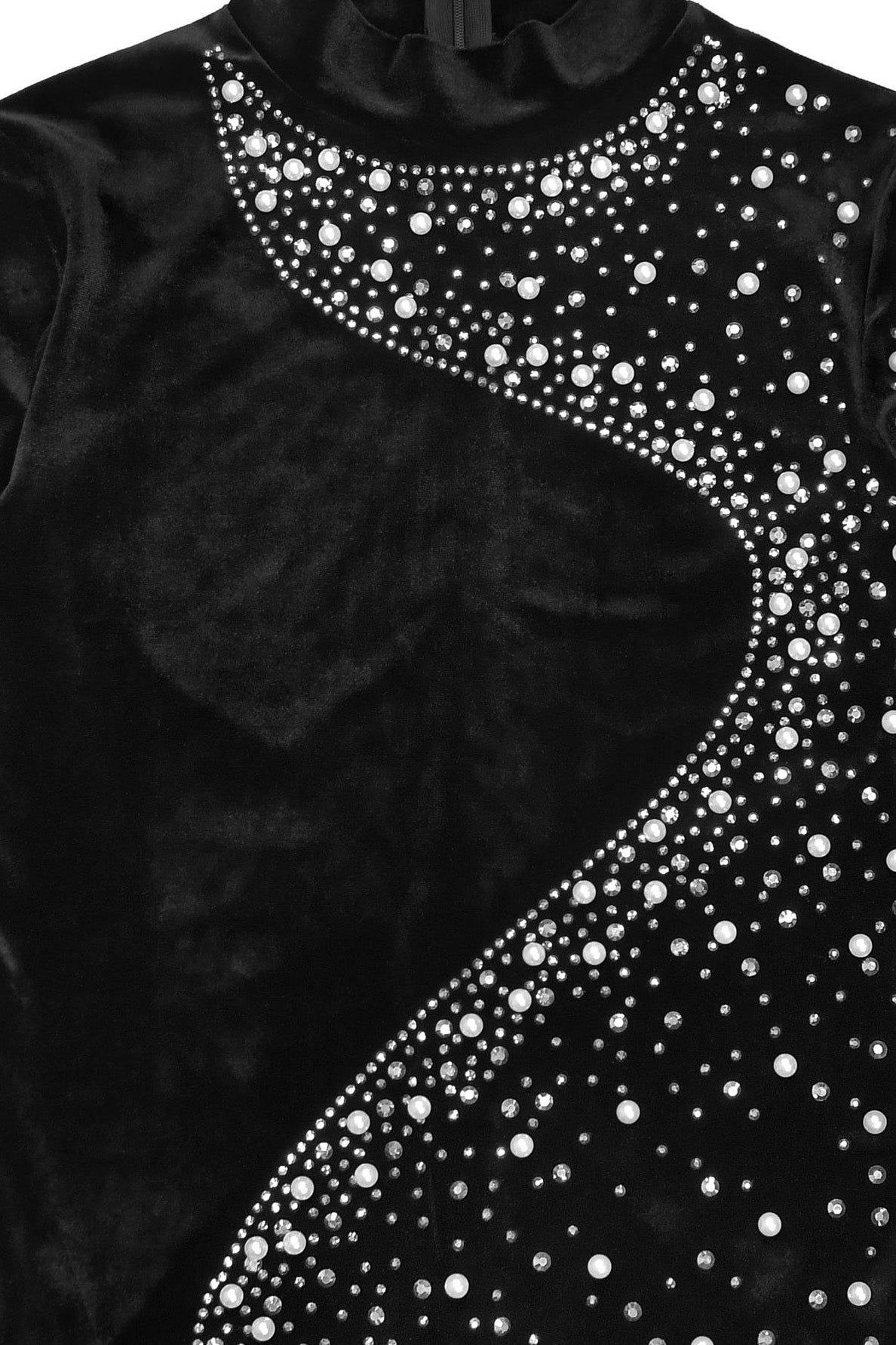 Elegant Velvet Rhinestone Dress LavishDaily