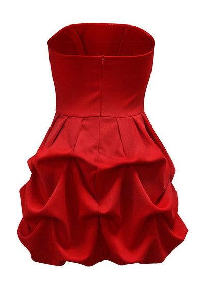 Bubble Hem Corset Mini Dress Lavish Daily