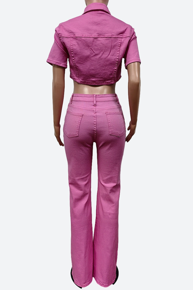 Denim Two Piece Set Lavish Daily