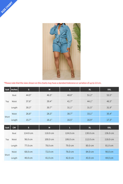 Denim Jacket & Shorts Set Lavish Daily