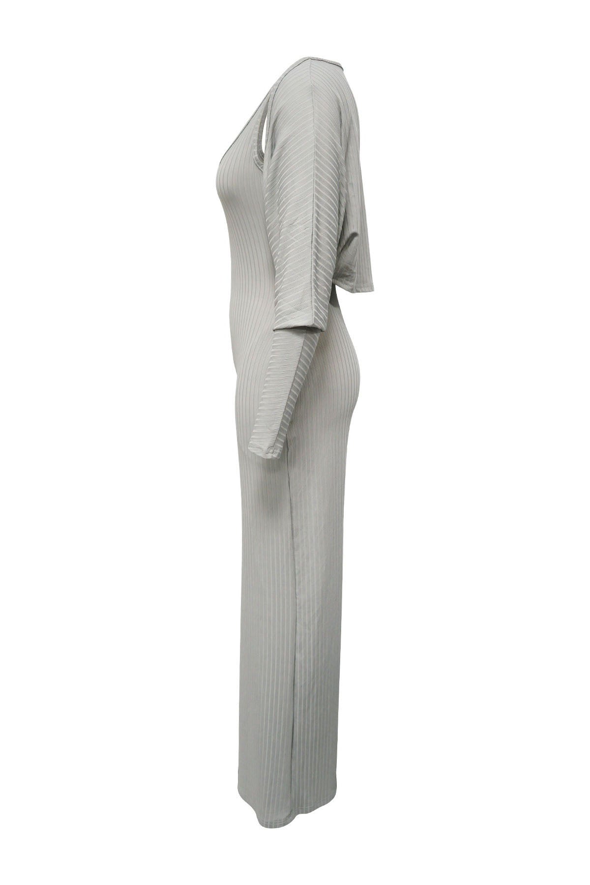 2-Piece Ribbed Knit Tank Jumpsuit & Cropped Top Set Lavish Daily