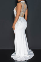 Turtleneck Sequin Bridal Dress Lavish Daily