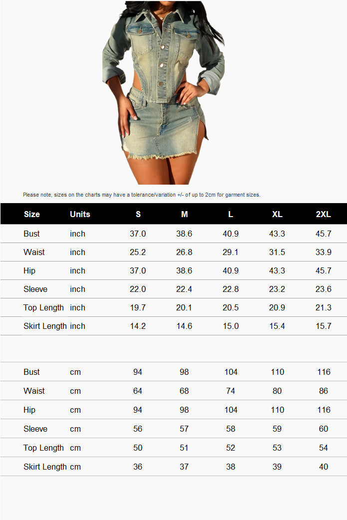 Denim Skirt Set Lavish Daily