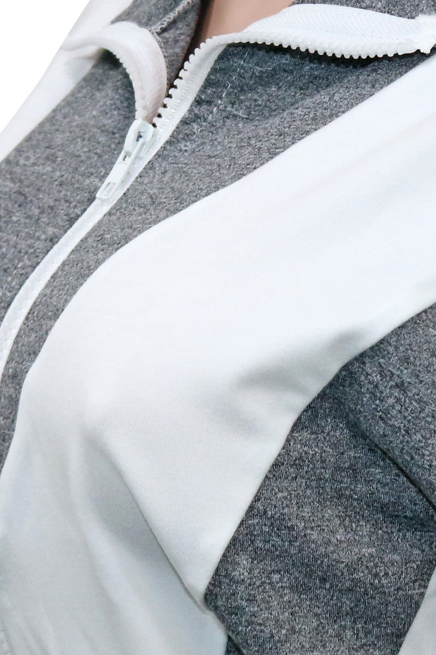 Sporty Color Block 2-Piece Tracksuit Lavish Daily