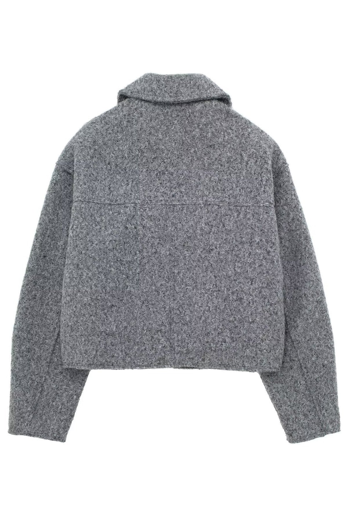Tweed Cropped Zip Up Jacket Lavish Daily