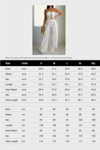 Lace Hollow Out Wide Leg Sets Lavish Daily