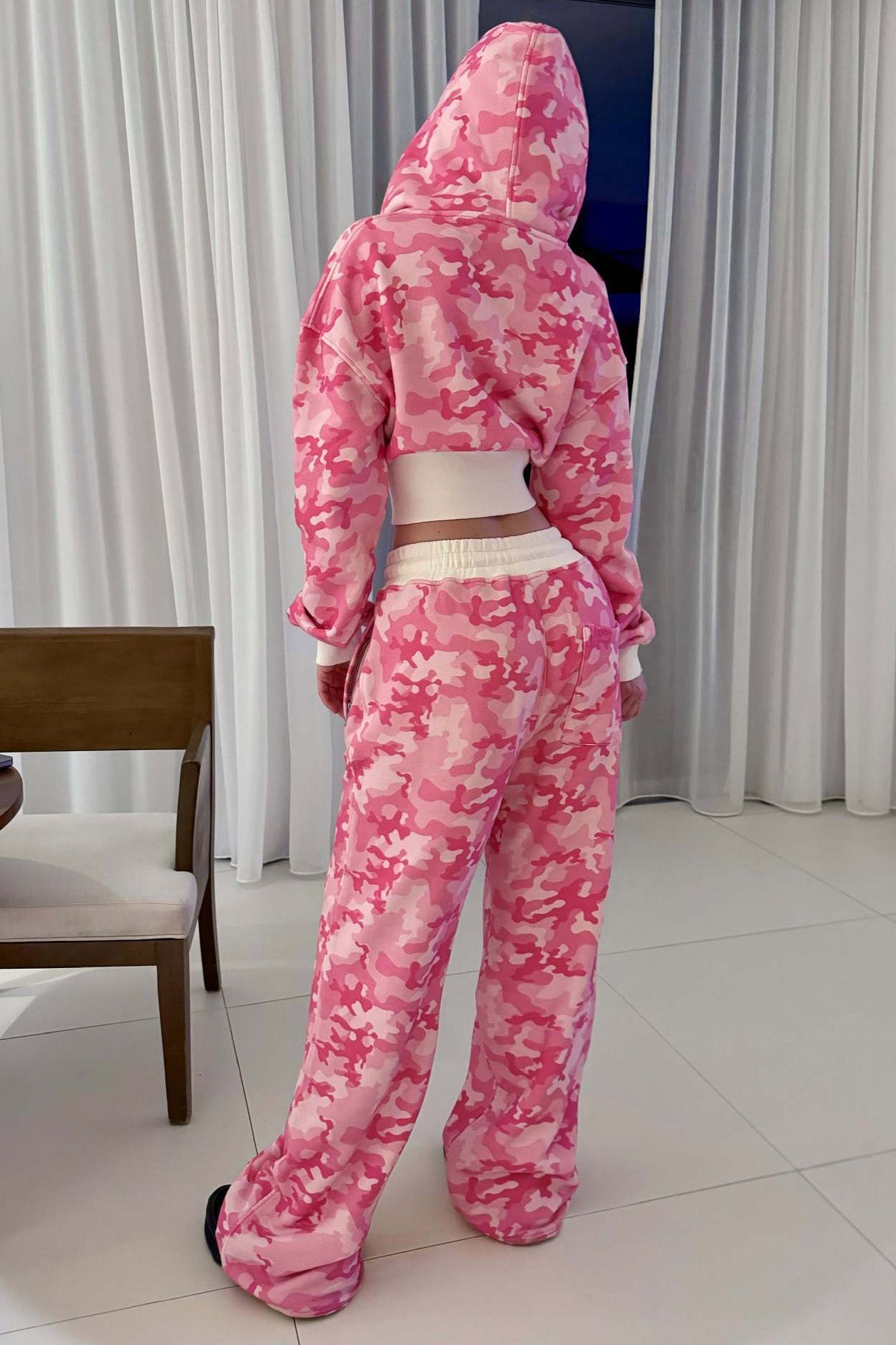 Camo Zip Up Jacket and Cargo Pants Set Lavish Daily