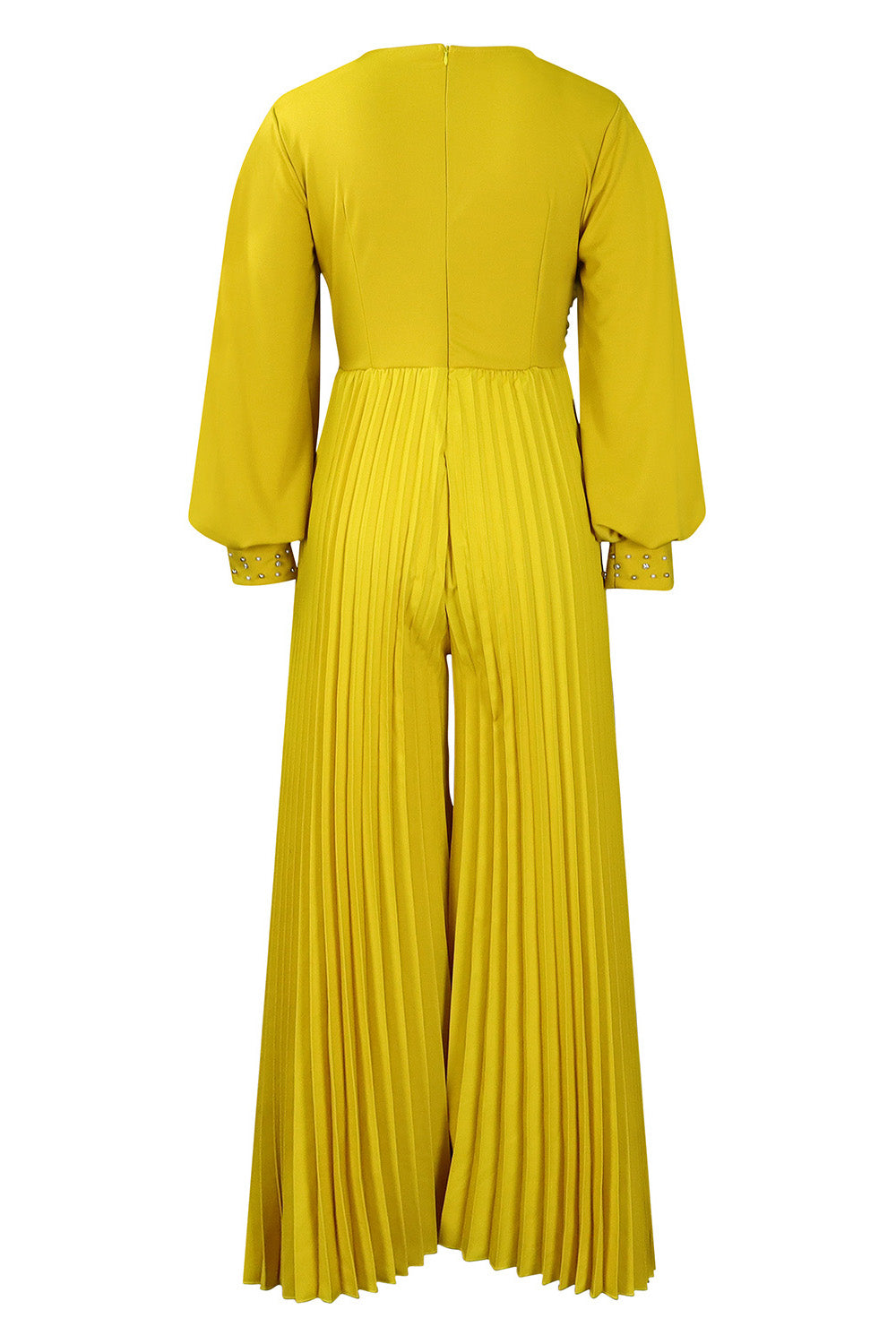 Plus Size Beaded Mesh Wide-Leg Jumpsuit Lavish Daily