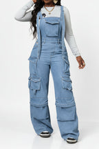 Sleeveless Vintage Loose Denim Jumpsuit LavishDaily
