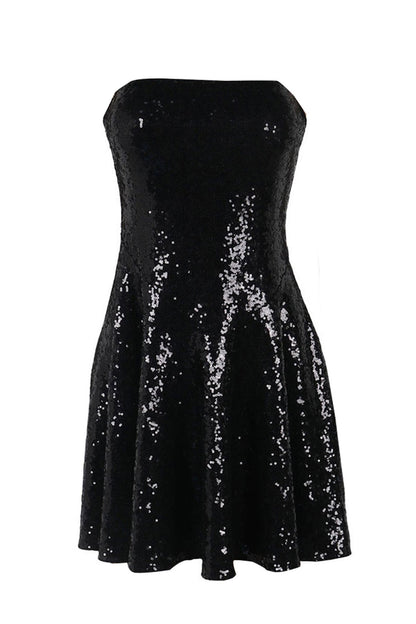 Strapless Slim Fit Sequin Dress for Party Nights Lavish Daily