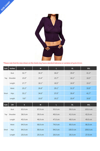 Contrast Stitch Crop Hoodie Set Lavish Daily