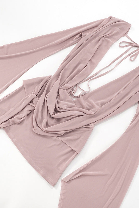 Mesh Backless Swing A-Line Dress Lavish Daily