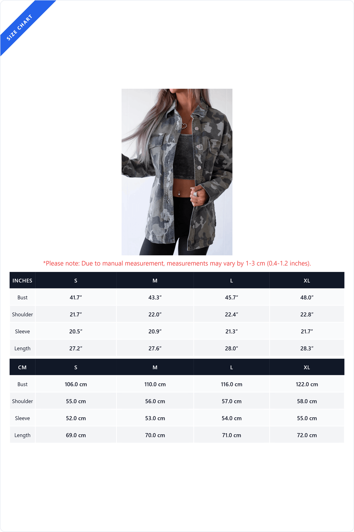 Oversized Camo Print Utility Jacket Lavish Daily