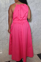 Tie-Strap Sleeveless Ruffled Maxi Dress Lavish Daily
