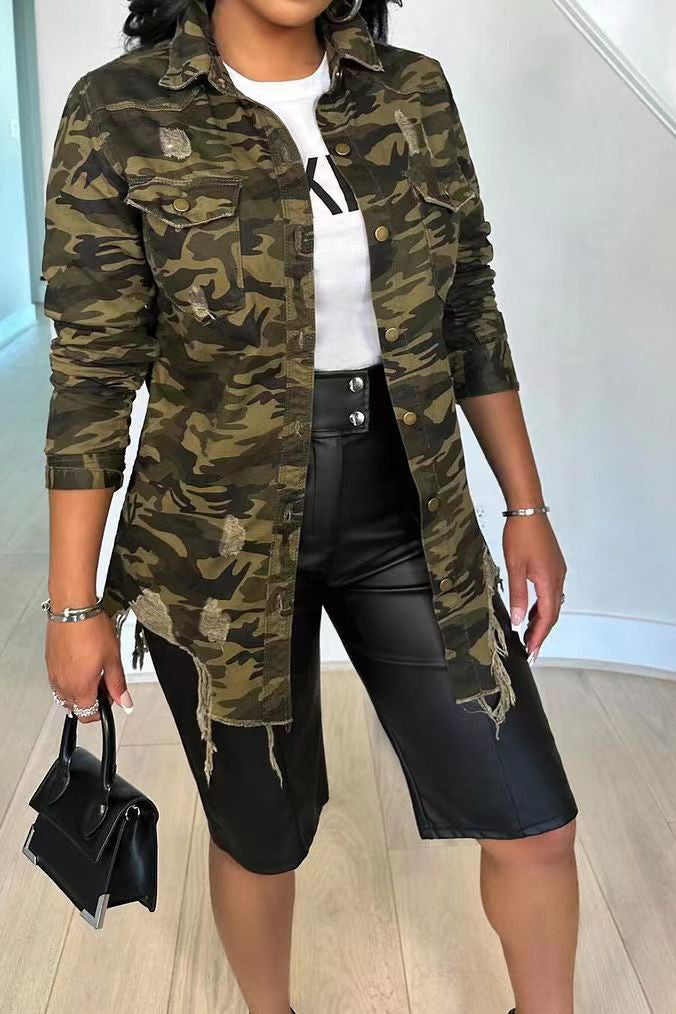 Camo Print Jacket Lavish Daily