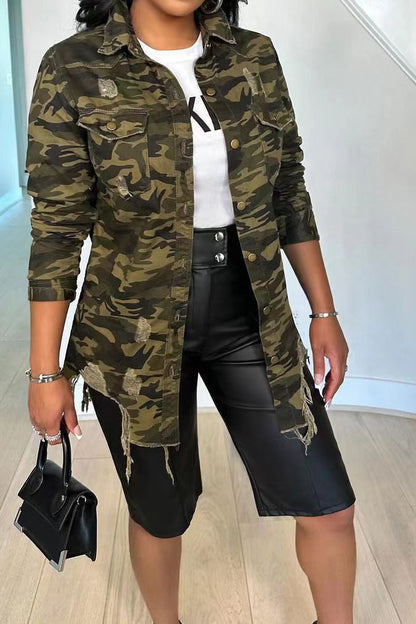 Camo Print Jacket Lavish Daily