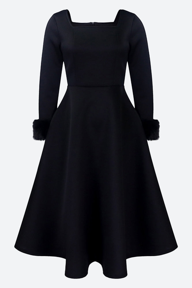 Long Sleeve Square Neck Maxi Dresses Lavish Daily