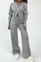 Double-Zip Slim Fit Sweater Set Lavish Daily