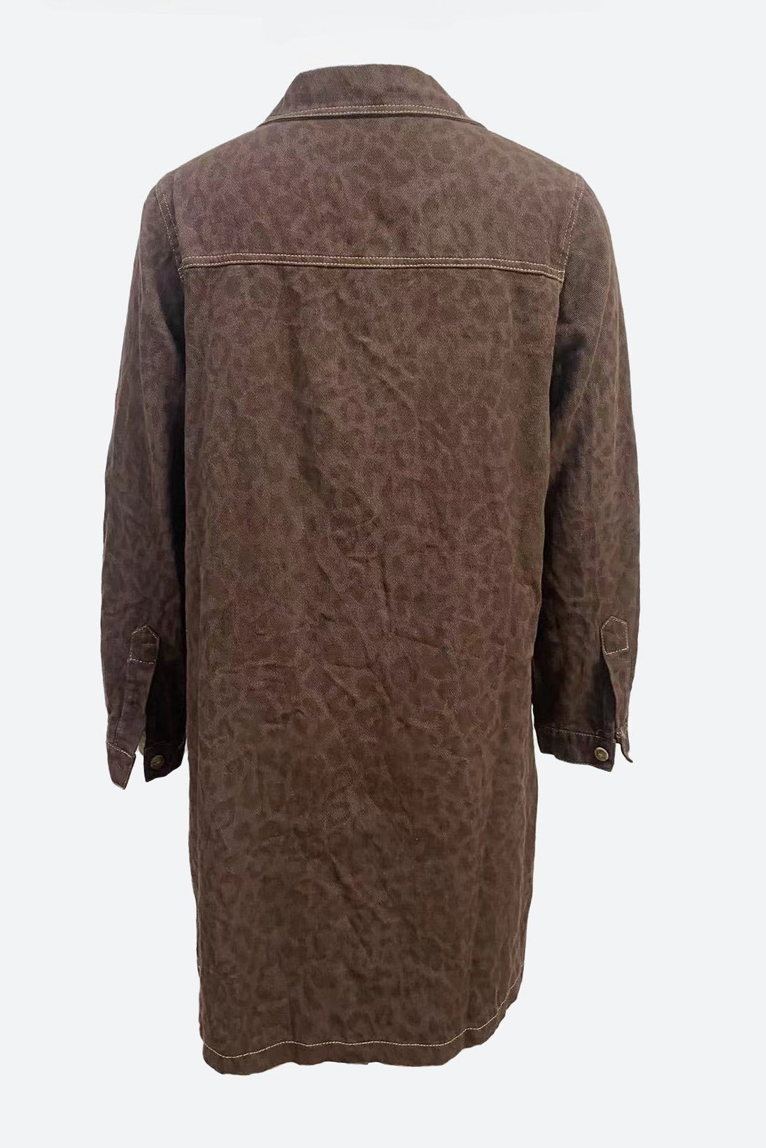 Denim Long Sleeve Mini Dress LavishDaily