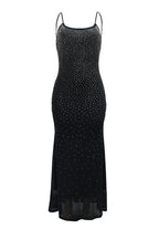 Rhinestone and Pearl Mesh Mermaid Maxi Dress Lavish Daily