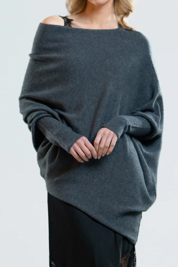 Solid Crew Neck Long Sleeve Top Lavish Daily