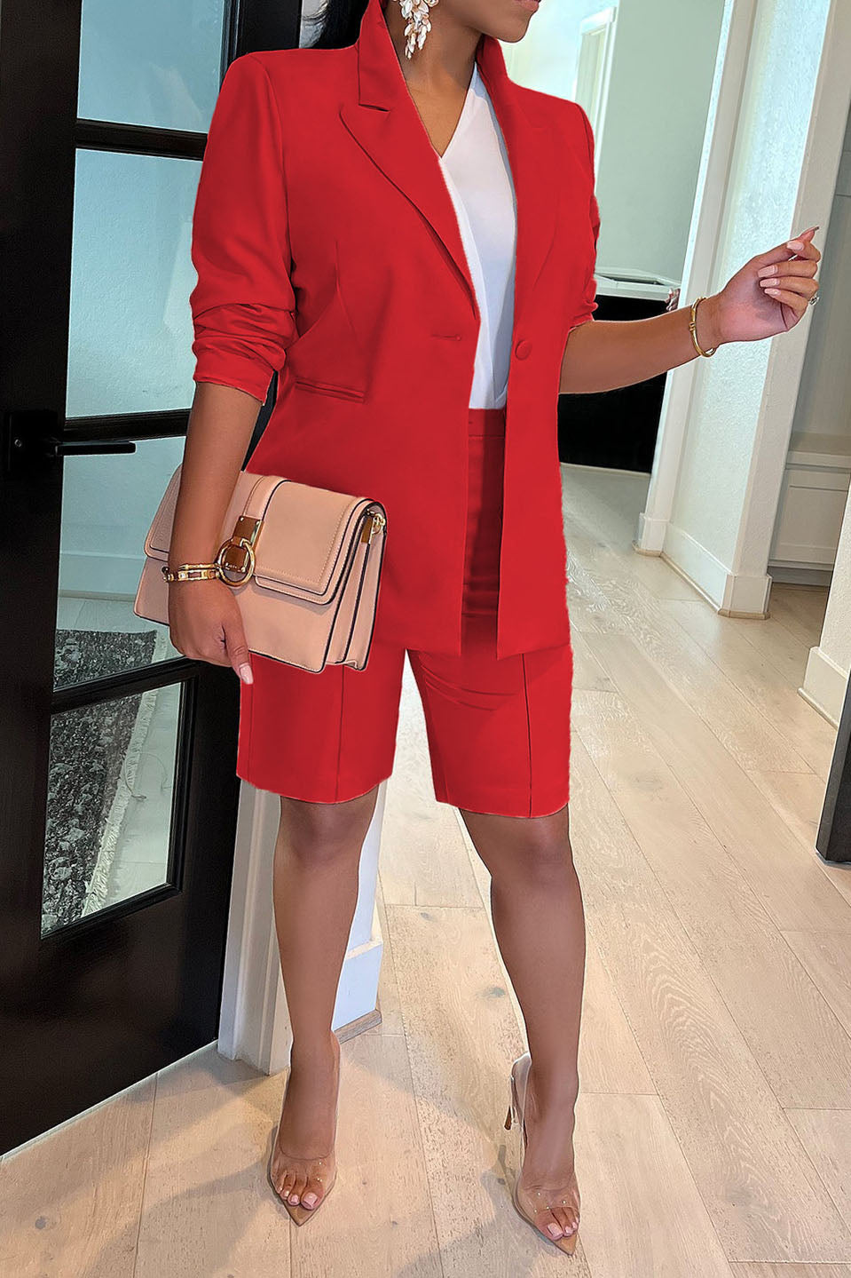 Casual Blazer and Shorts Set Lavish Daily