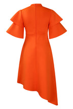 Double-Layer Ruffled Sleeve Dress Lavish Daily