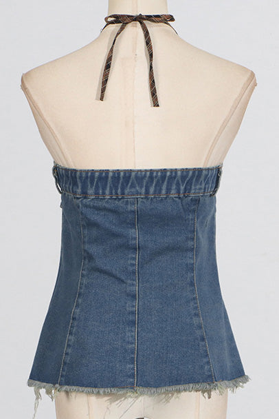 Cowgirl Denim Corset Top Lavish Daily