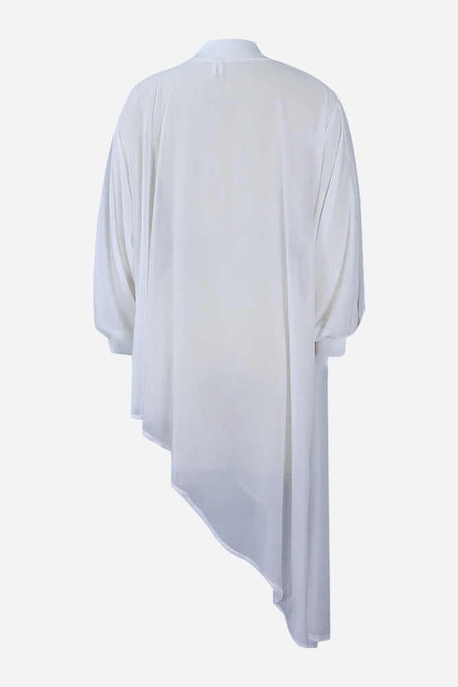 Asymmetrical Hem Shirt Dress Lavish Daily