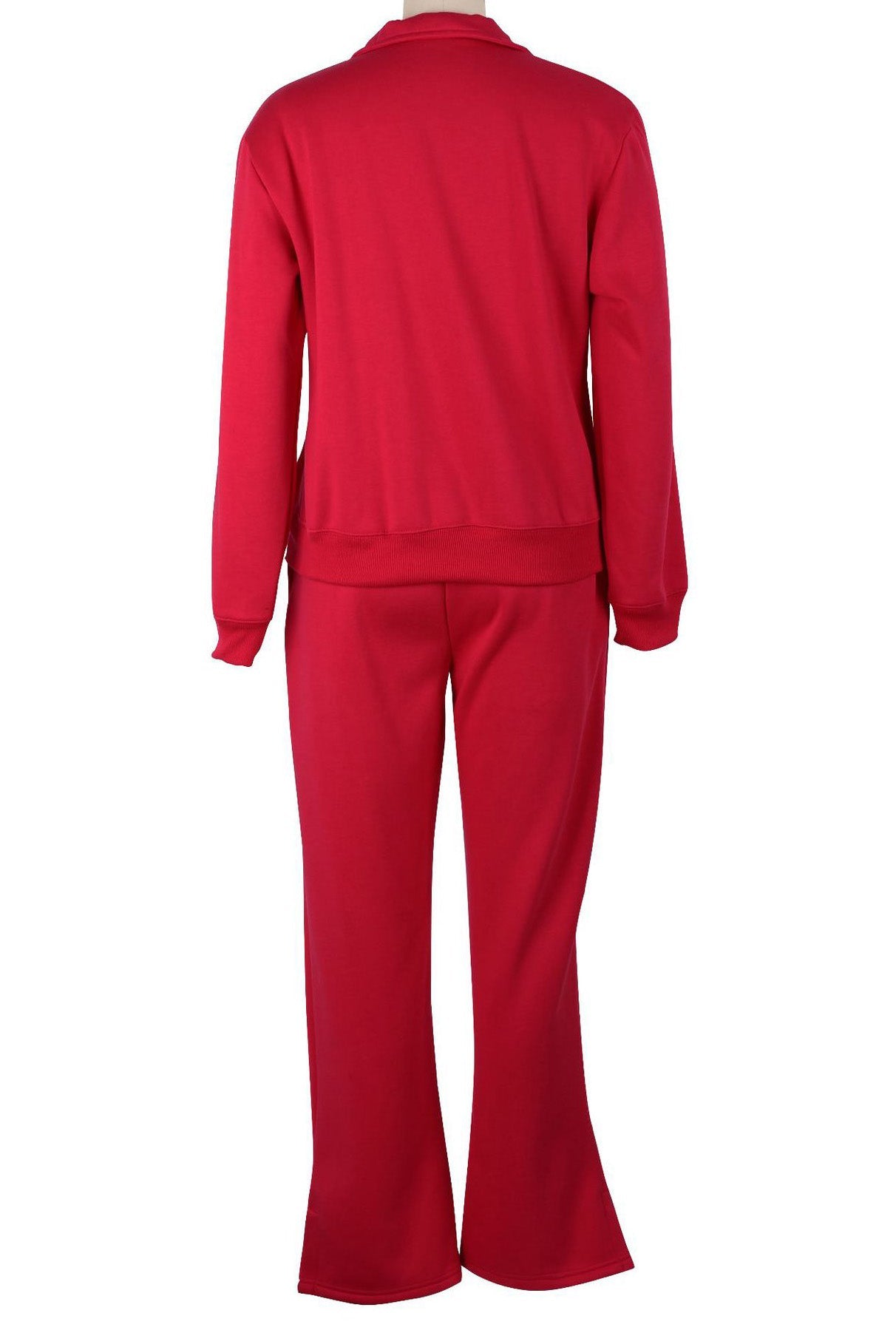 Fleece Lined Loose Fit Two-Piece Tracksuit LavishDaily