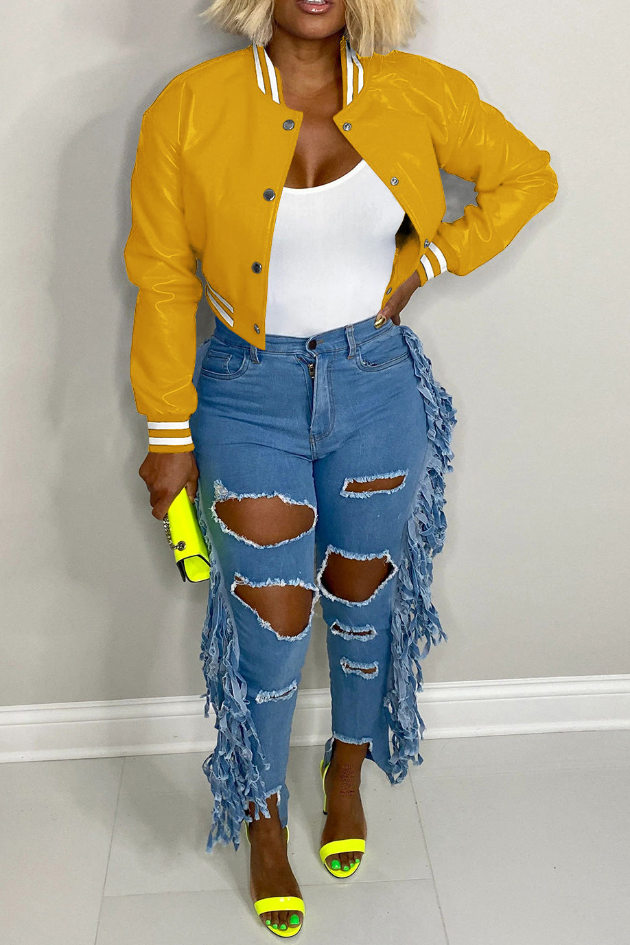 Varsity Faux Jacket Lavish Daily