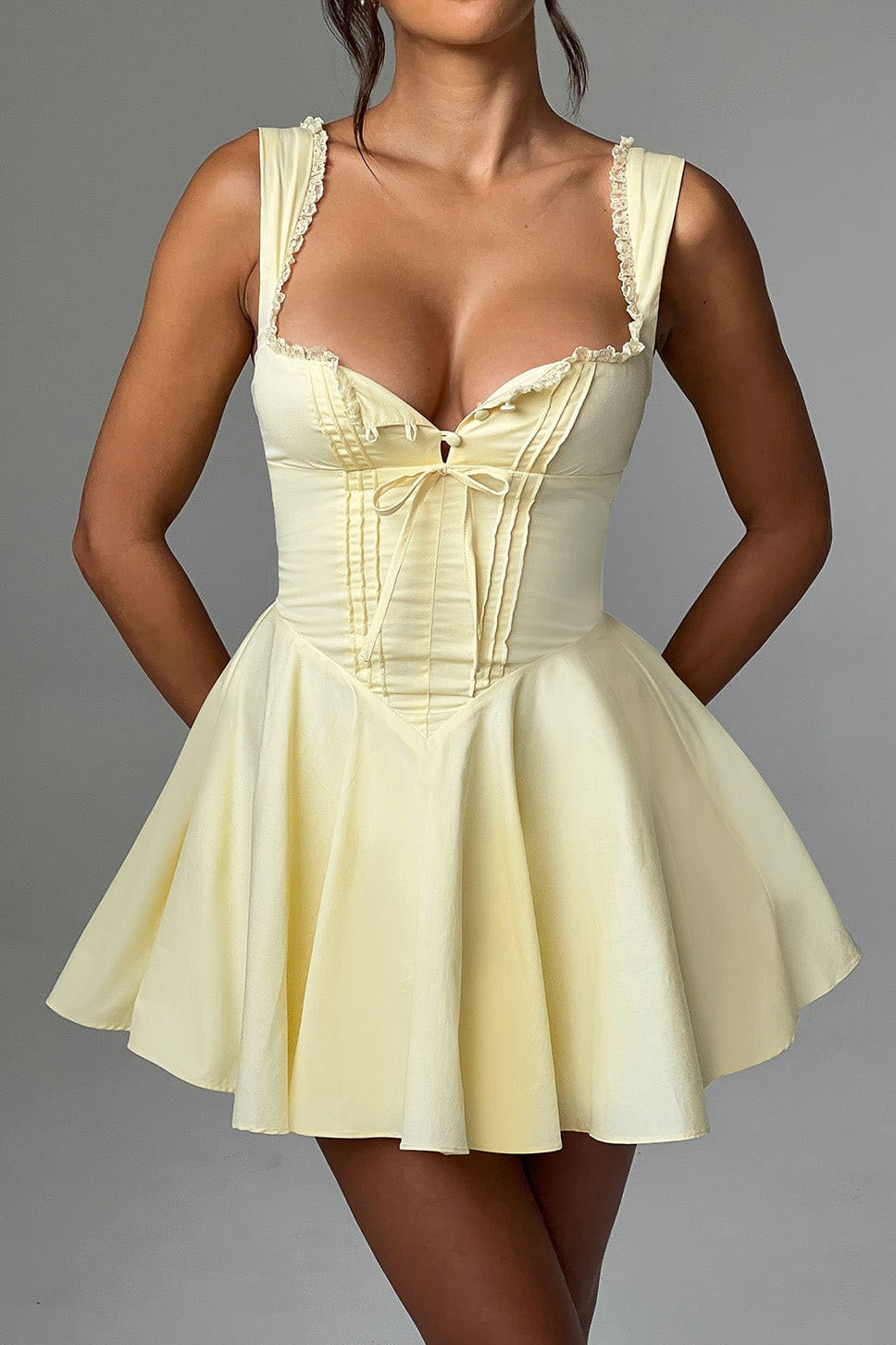 Strap Backless Fit & Flare Mini Dress Lavish Daily