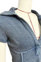Ribbed V-Neck Short Sets Lavish Daily