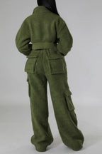 Fuzz Cargo Pants Sets Lavish Daily