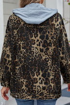 Denim Jacket with Detachable Hood Lavish Daily