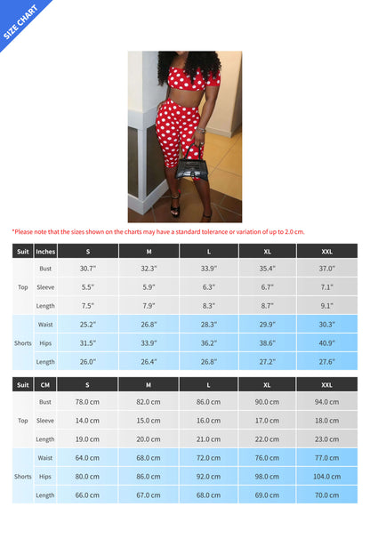 Polka Dot Off Shoulder Biker Shorts Set Lavish Daily