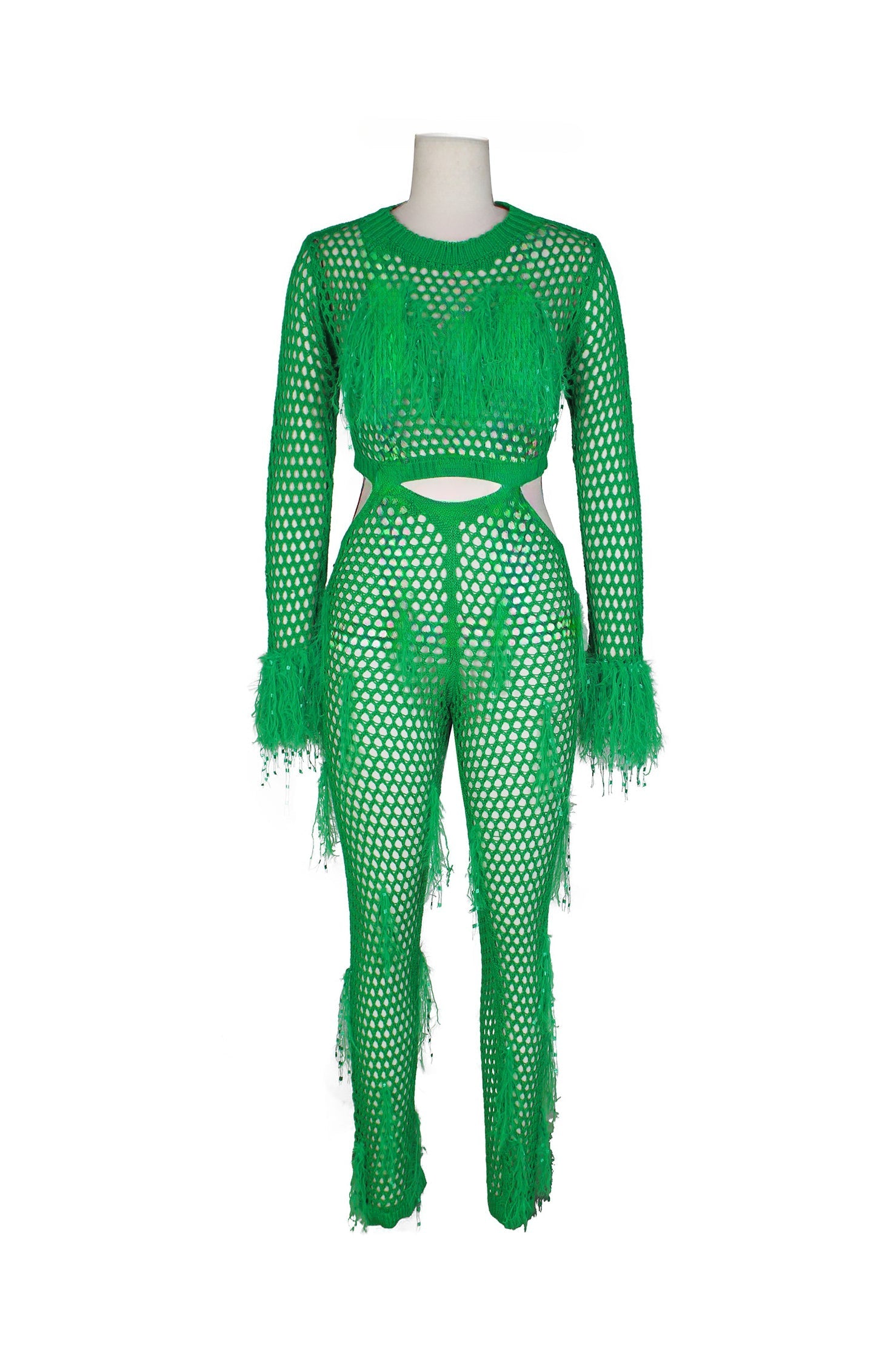 Knitting Hollow Sequin Jumpsuits Lavish Daily