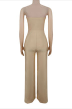 Cutout Bandeau Wide-Leg Jumpsuit Lavish Daily