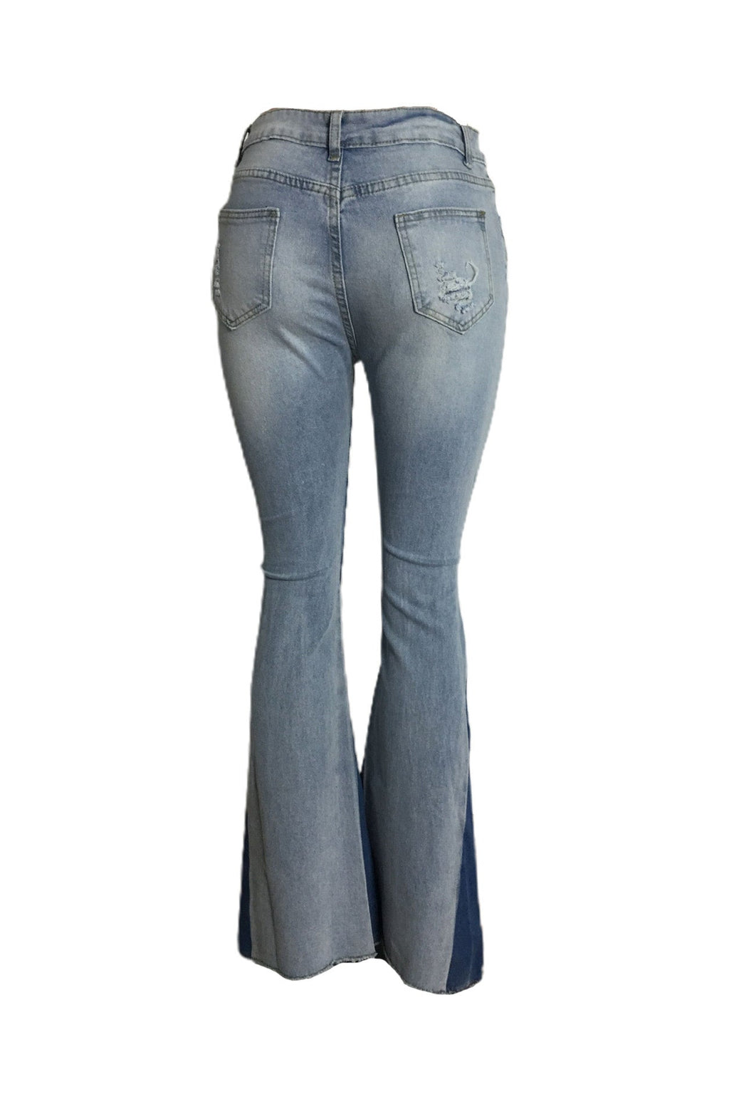 Ripped Bootcut Jeans Lavish Daily