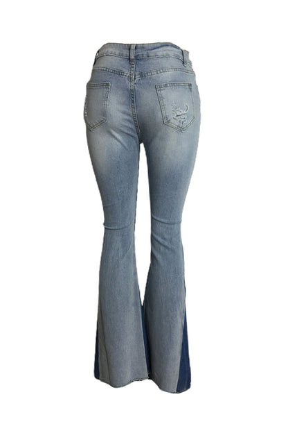 Ripped Bootcut Jeans Lavish Daily