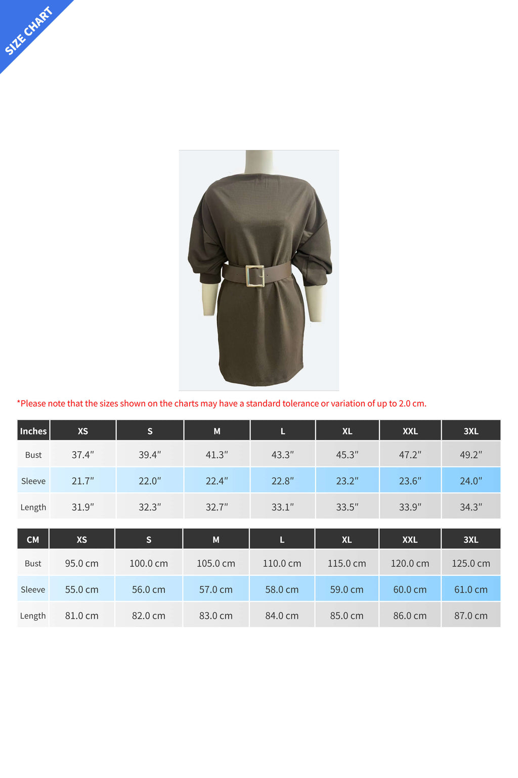 Lantern Sleeve Belted Knit Mini Dress LavishDaily