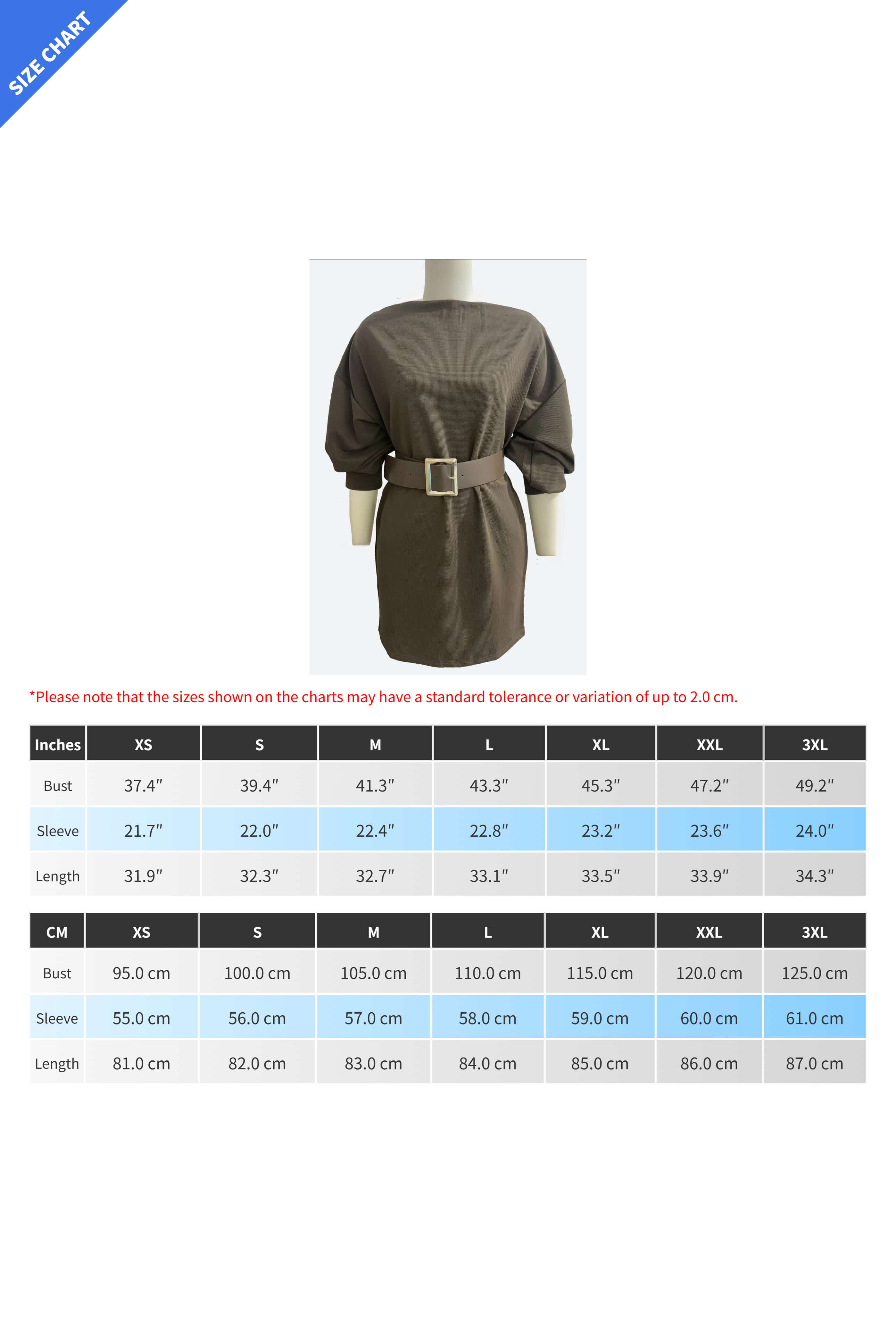 Lantern Sleeve Belted Knit Mini Dress LavishDaily