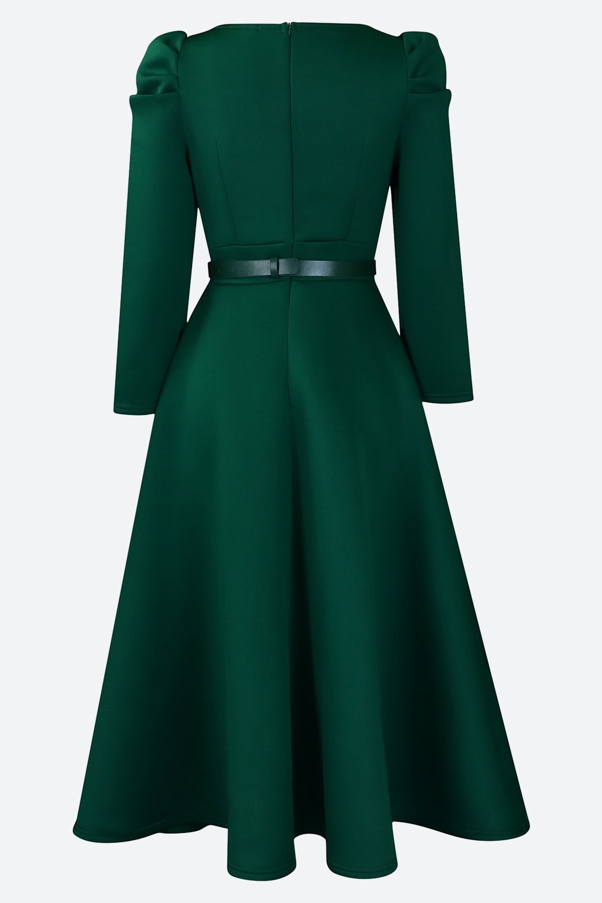 Puff Sleeve Elegant Pleated A-Line Dress Lavish Daily