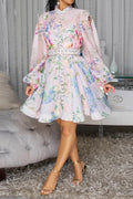 Multi-Color Belted Dress Lavish Daily