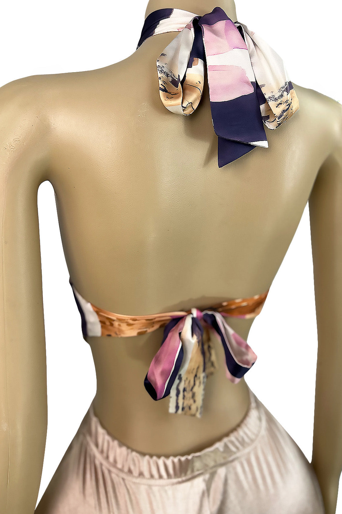Satin Halter Tie Top and Shorts 2-Piece Set Lavish Daily