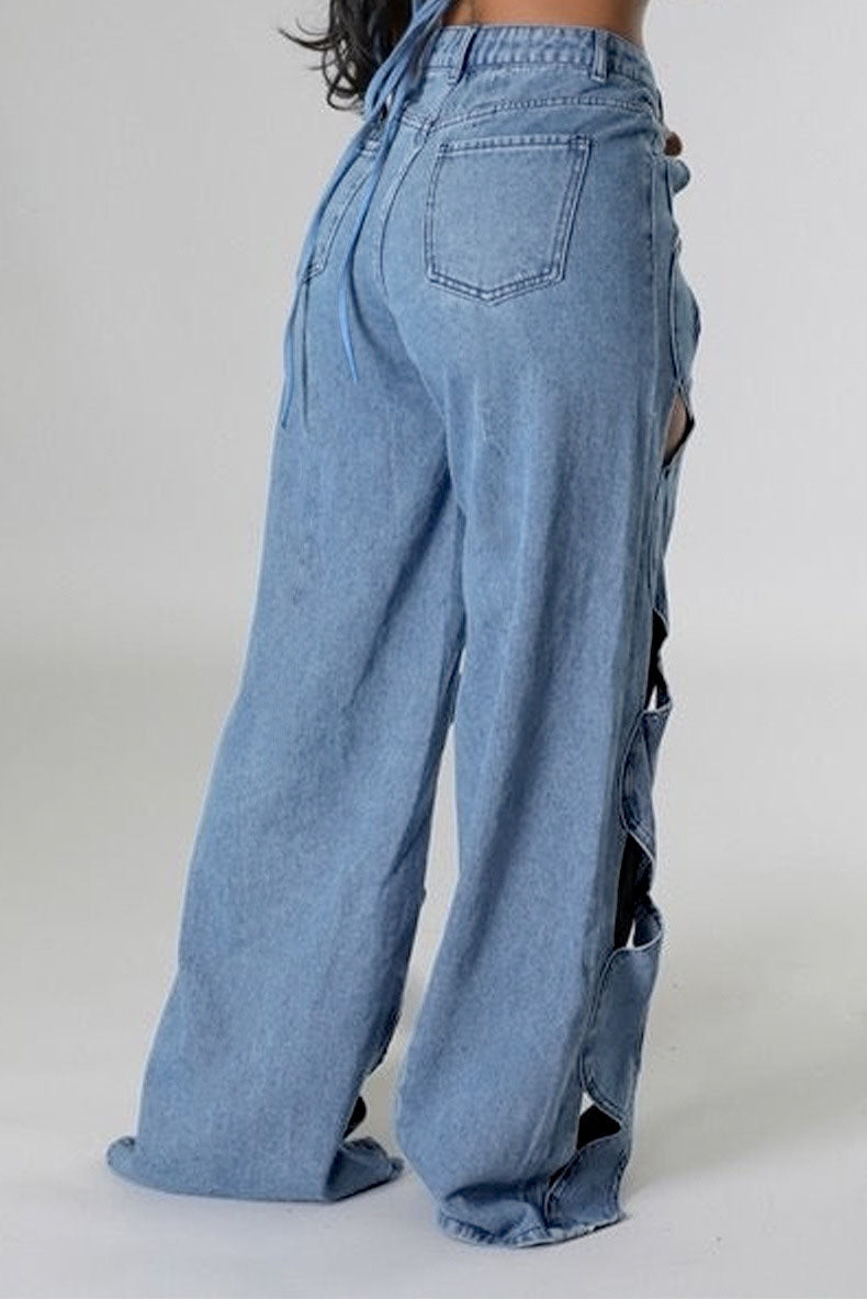 Twisted Denim Jeans Lavish Daily