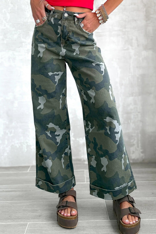 Baggy Wide Leg Camo Pants Lavish Daily